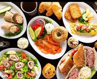 Fresh bagels in basket